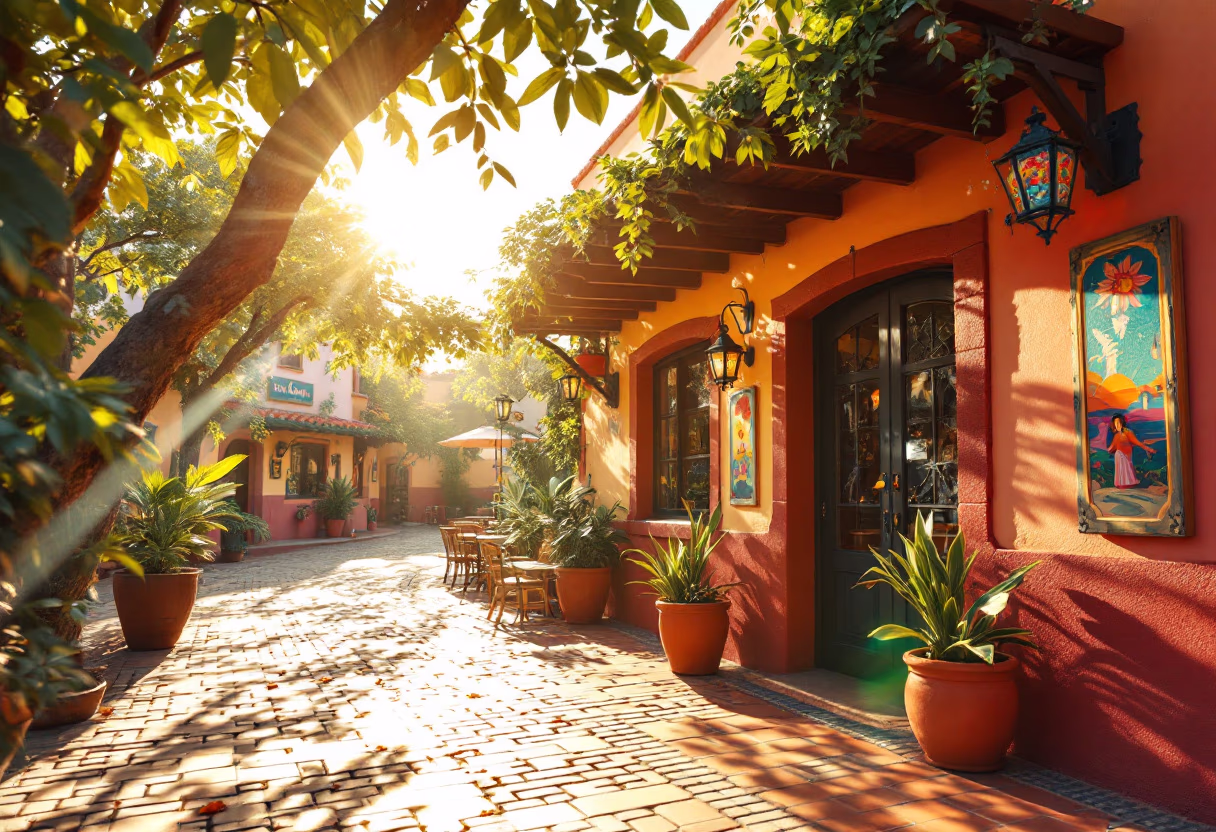 image of restaurant exterior (for a mexican restaurant)